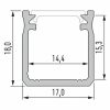Profil Y nadgradni crni 2m - Slika 2