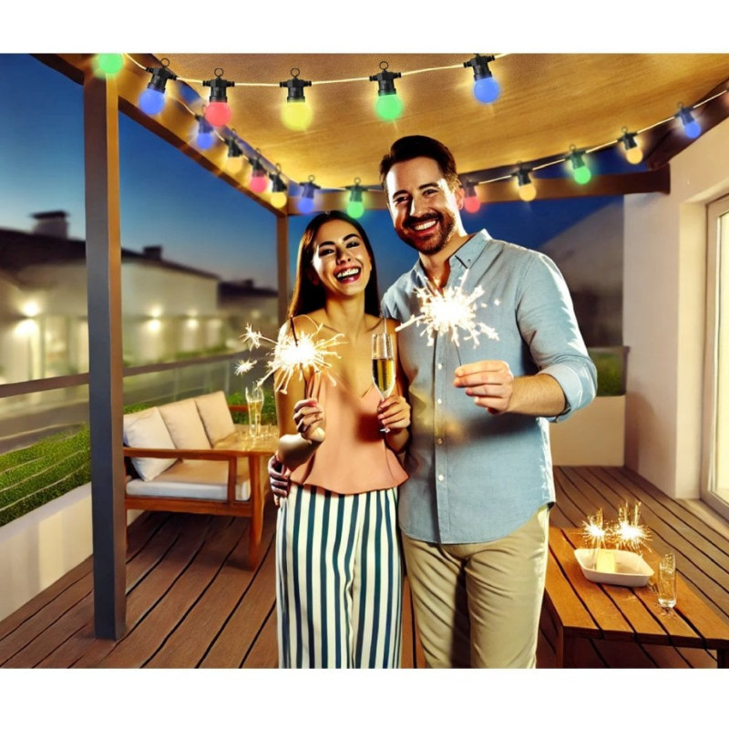 WOOX WiFi Smart LED Smart Party Lighting String 5.5W,IP65,9m - Slika 4