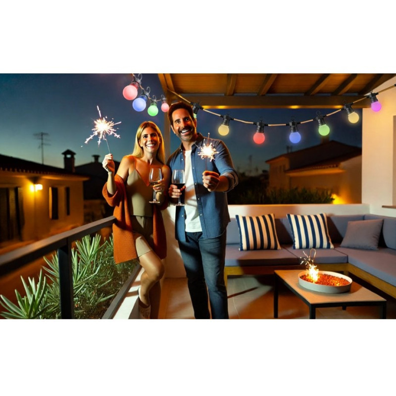 WOOX WiFi Smart LED Smart Party Lighting String 5.5W,IP65,9m - Slika 5