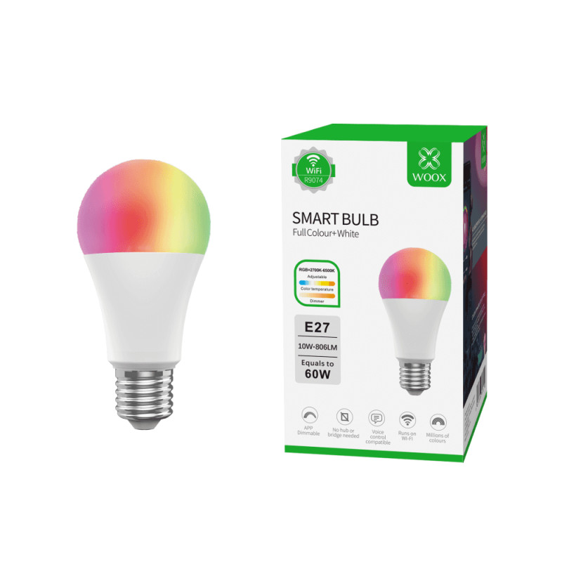 WOOX WiFi Smart LED RGB+CCT žarulja E27,10W,806lm