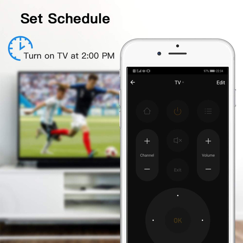 WOOX WiFi Smart univerzalni IR daljinski upravljač,WooxHome app,glasovna kontrola - Alexa & Google Assistant - Slika 3
